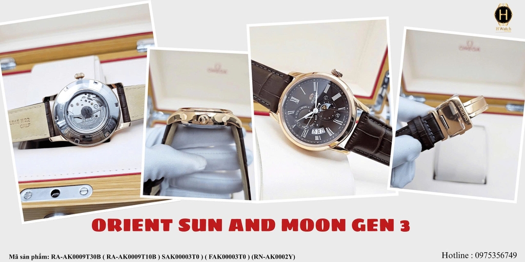  Orient Automatic Sun and Moon Gen 3 Nâu RA-AK0009T30B ( RA-AK0009T10B ) SAK00003T0 ) ( FAK00003T0 ) 