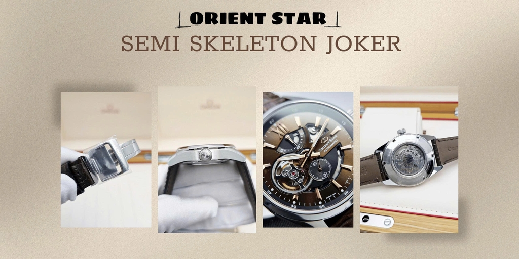 Orient Star Automatic Semi Skeleton Joker RE-AV0006Y00B ( RE-AV0006Y00Z ) ( RE-AV0006Y )