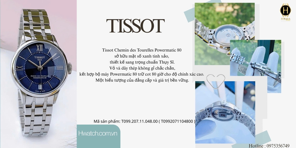 Tissot Automatic Chemin Des Tourelles Powermatic 80 T099.207.11.048.00 ( T0992071104800 )