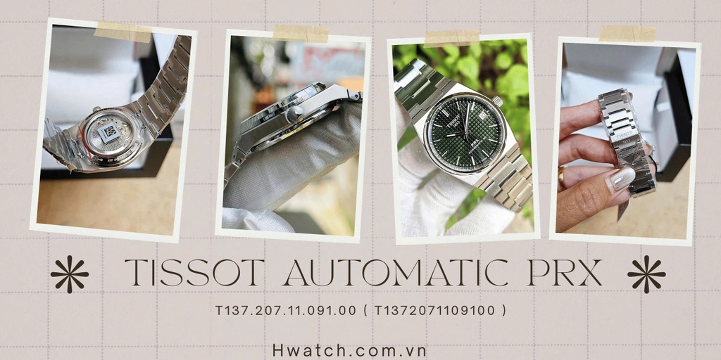 Unisex Tissot Automatic PRX Powermatic 80 Green 35mm T137.207.11.091.00 ( T1372071109100 )