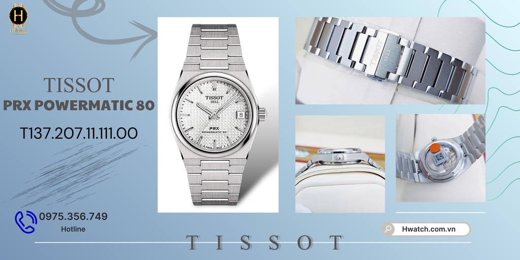 Unisex Tissot Automatic PRX Powermatic 80 35mm T137.207.11.111.00 (T1372071111100)