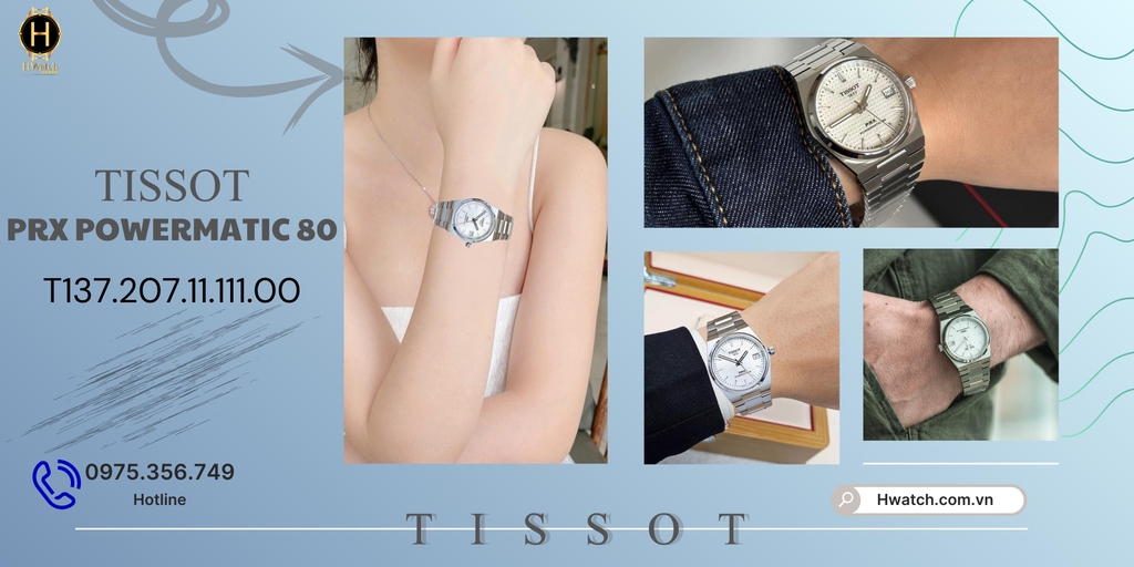 Unisex Tissot Automatic PRX Powermatic 80 35mm T137.207.11.111.00 (T1372071111100)