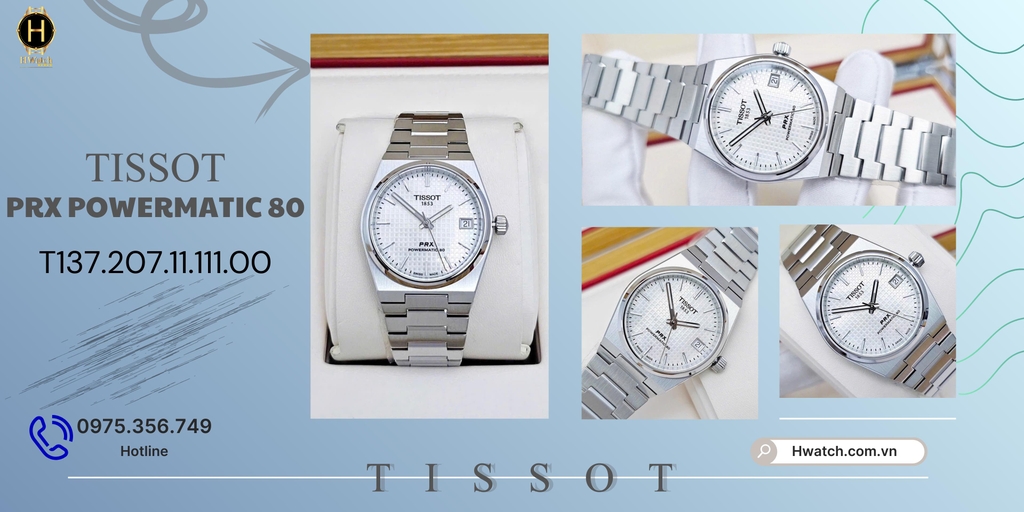 Unisex Tissot Automatic PRX Powermatic 80 35mm T137.207.11.111.00 (T1372071111100)