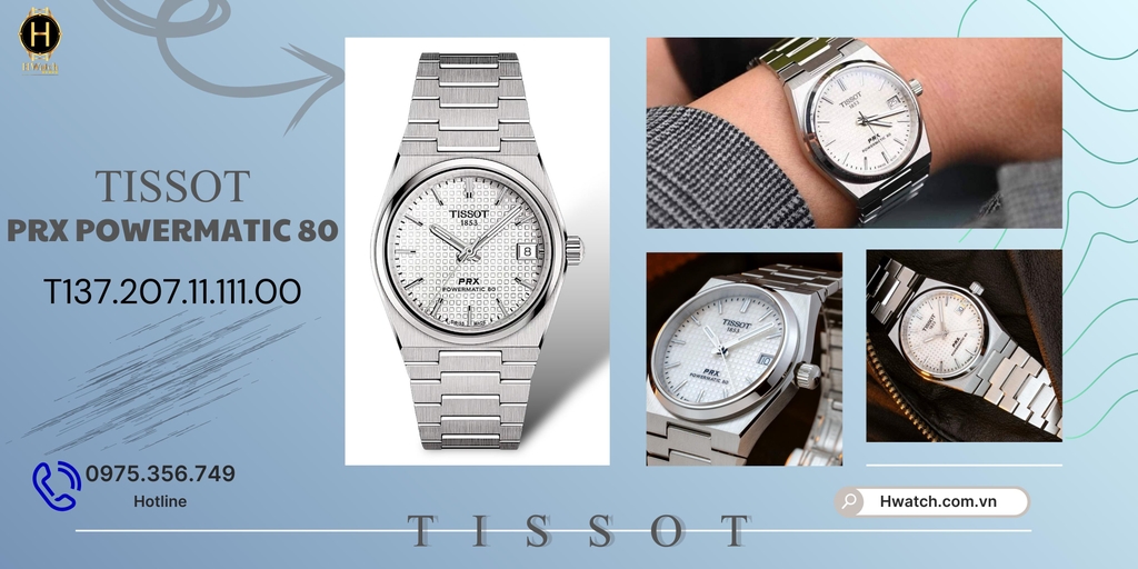 Unisex Tissot Automatic PRX Powermatic 80 35mm T137.207.11.111.00 (T1372071111100)