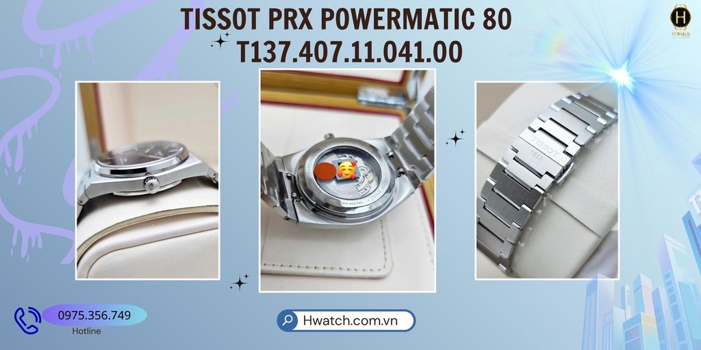 Tissot Automatic PRX Powermatic 80 Blue 40mm T137.407.11.041.00 ( T1374071104100 ) 