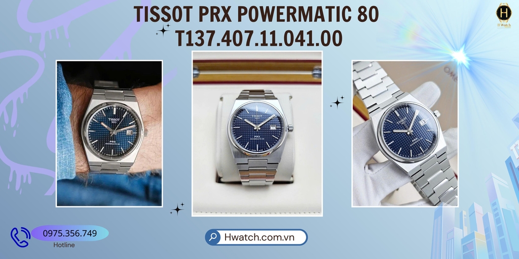 Tissot Automatic PRX Powermatic 80 Blue 40mm T137.407.11.041.00 ( T1374071104100 ) 
