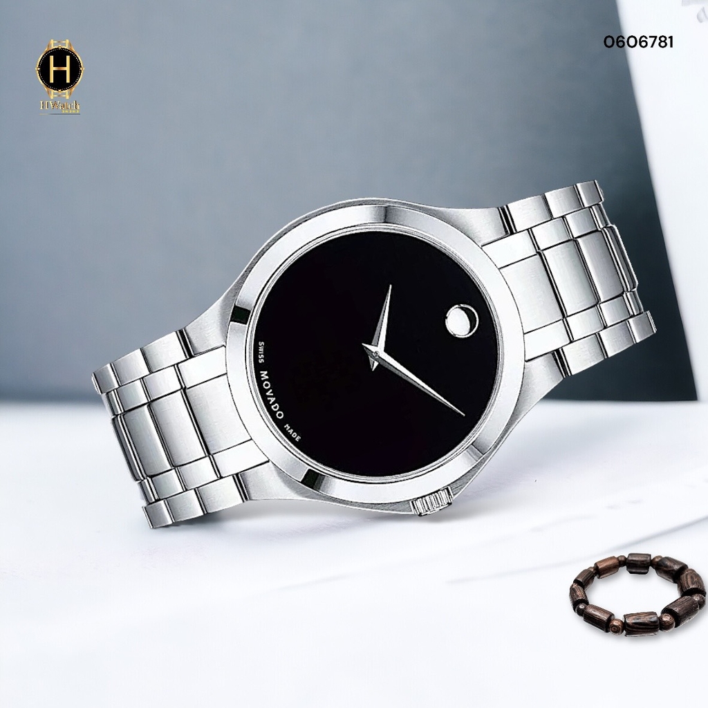 Đồng Hồ Nam Movado Quartz Collection Black Dial 0606781