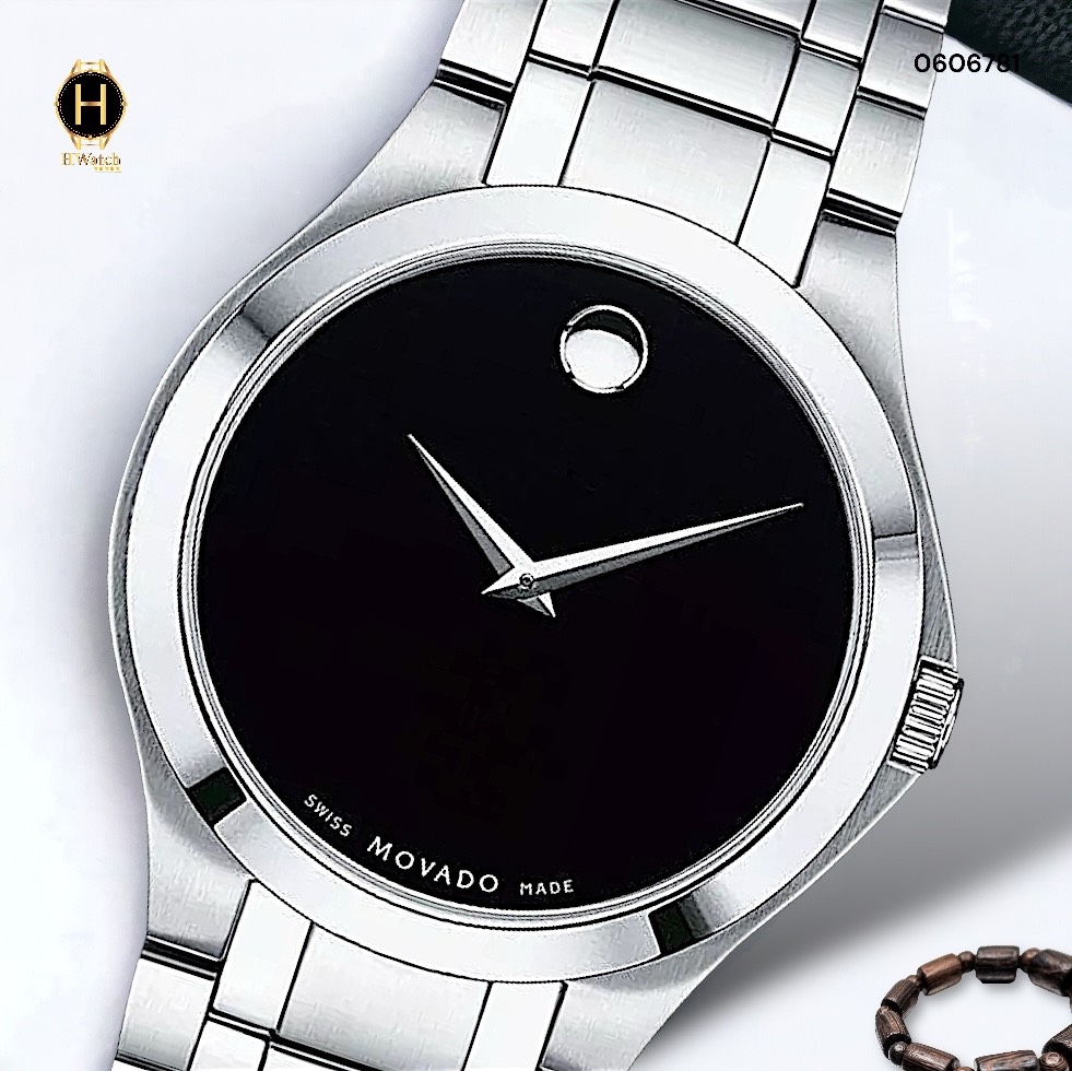 Đồng Hồ Nam Movado Quartz Collection Black Dial 0606781