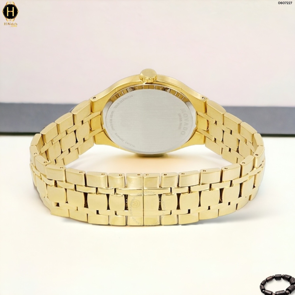 Đồng Hồ Nam Movado Quartz Collection 0607227 Dây Thép Vàng Mặt Đen