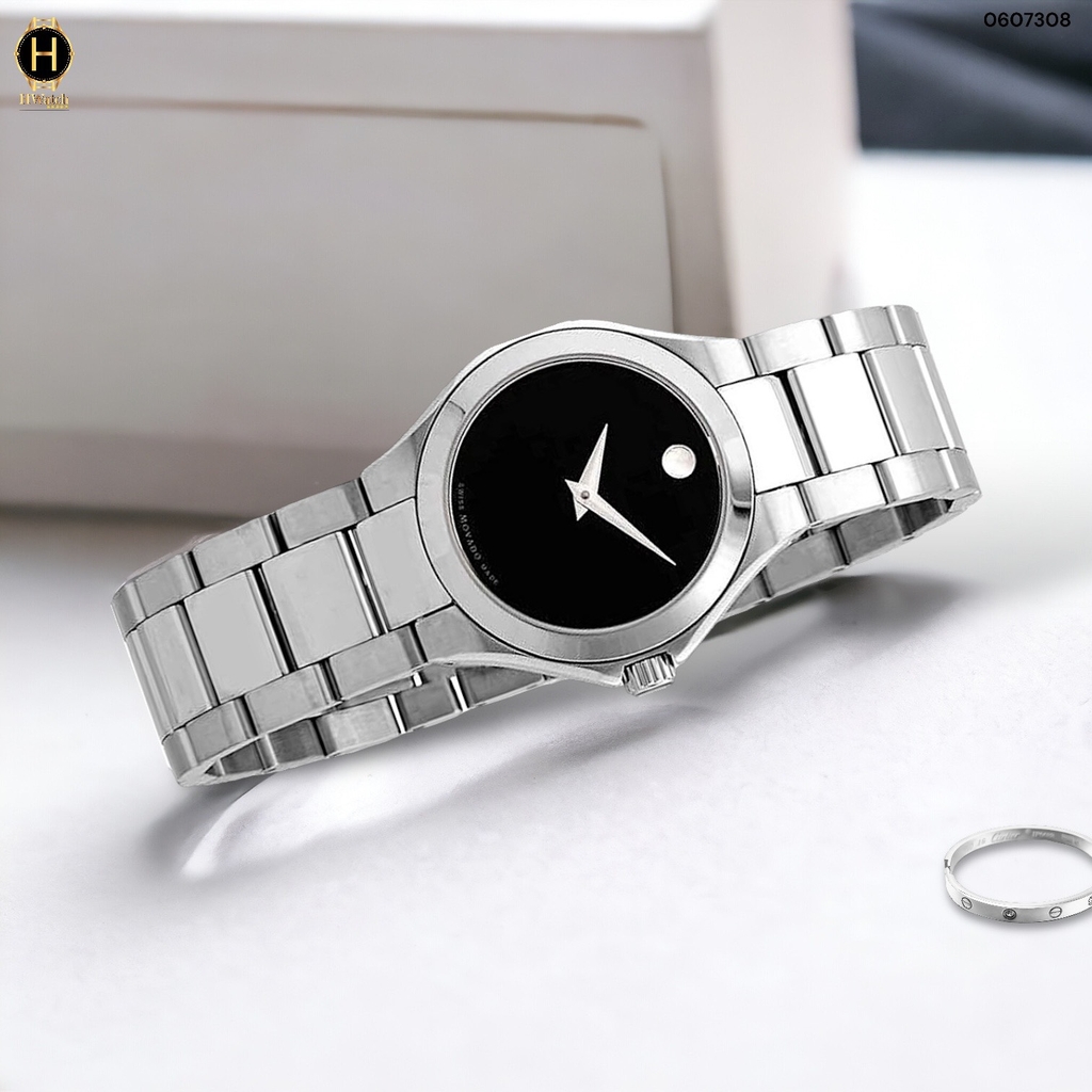 Đồng Hồ Nữ Movado Quartz Defio Black Dial Ladies 0607308