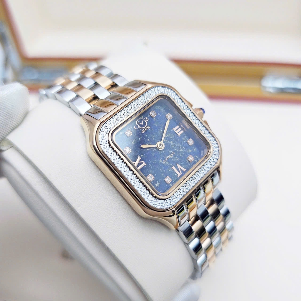 Đồng Hồ Nữ Gv2 By Gevril Quartz Milan Diamond 121141B