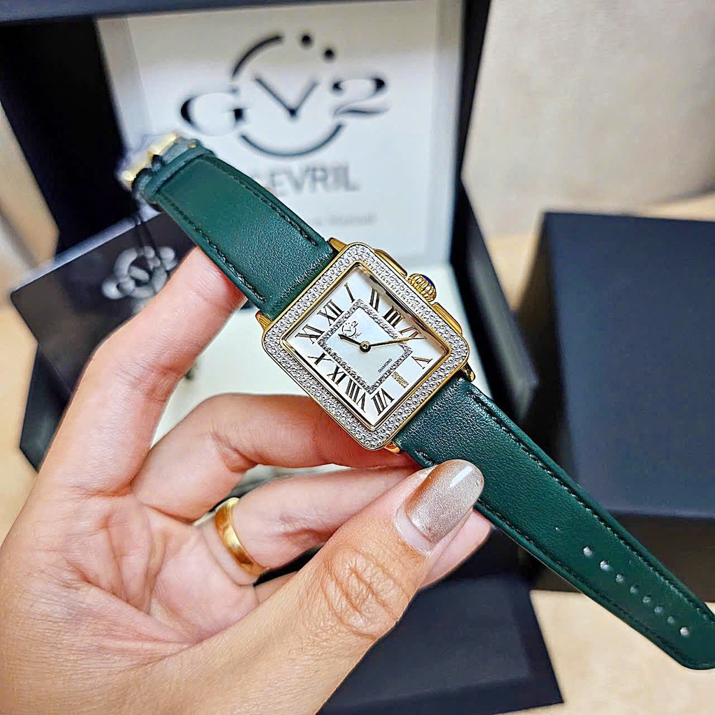 Đồng Hồ Nữ GV2 By Gevril Quartz Padova Diamond - Vegan Strap Limited Edition 12305-V5