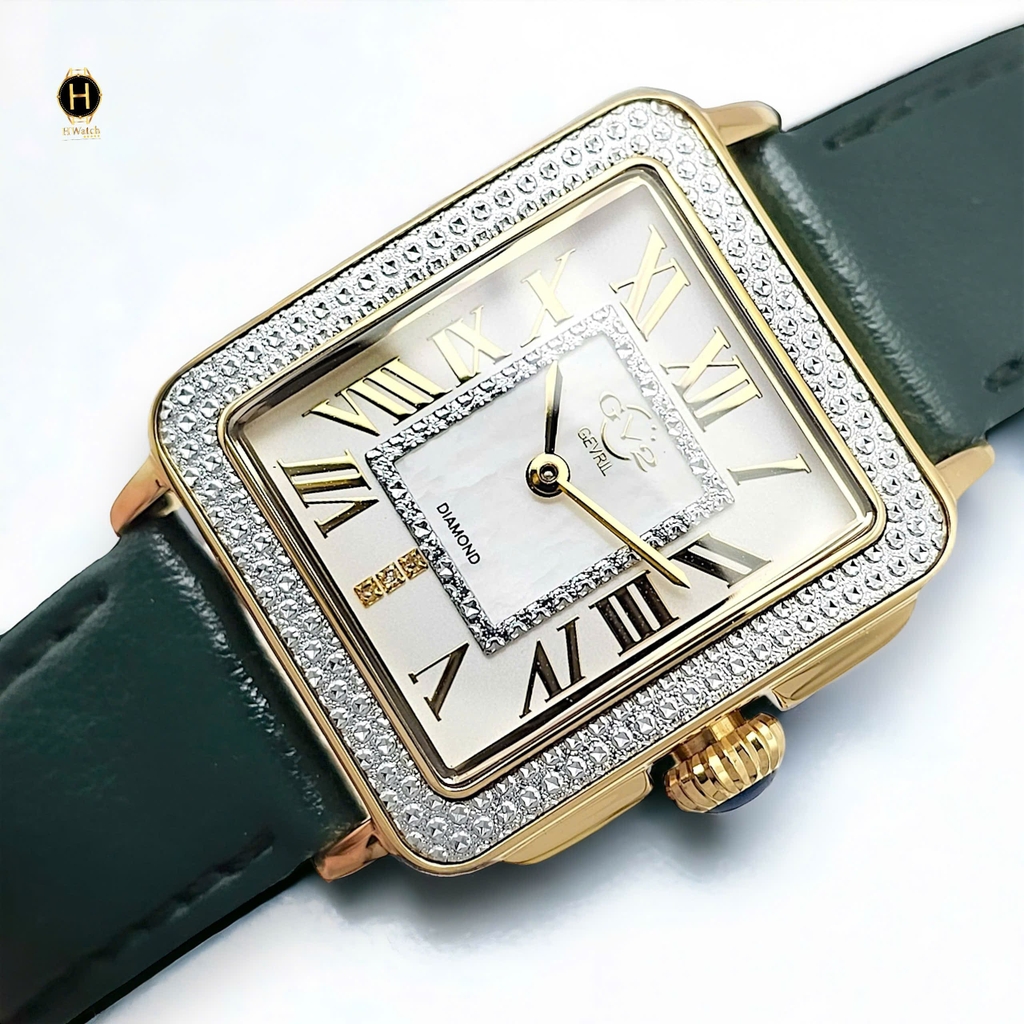 Đồng Hồ Nữ GV2 By Gevril Quartz Padova Diamond - Vegan Strap Limited Edition 12305-V5
