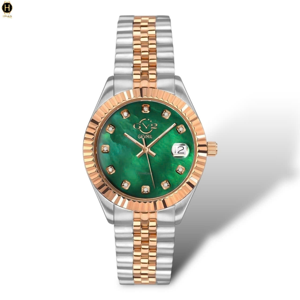 Đồng Hồ Nữ Gv2 By Gevril Quartz Naples Diamond 12408