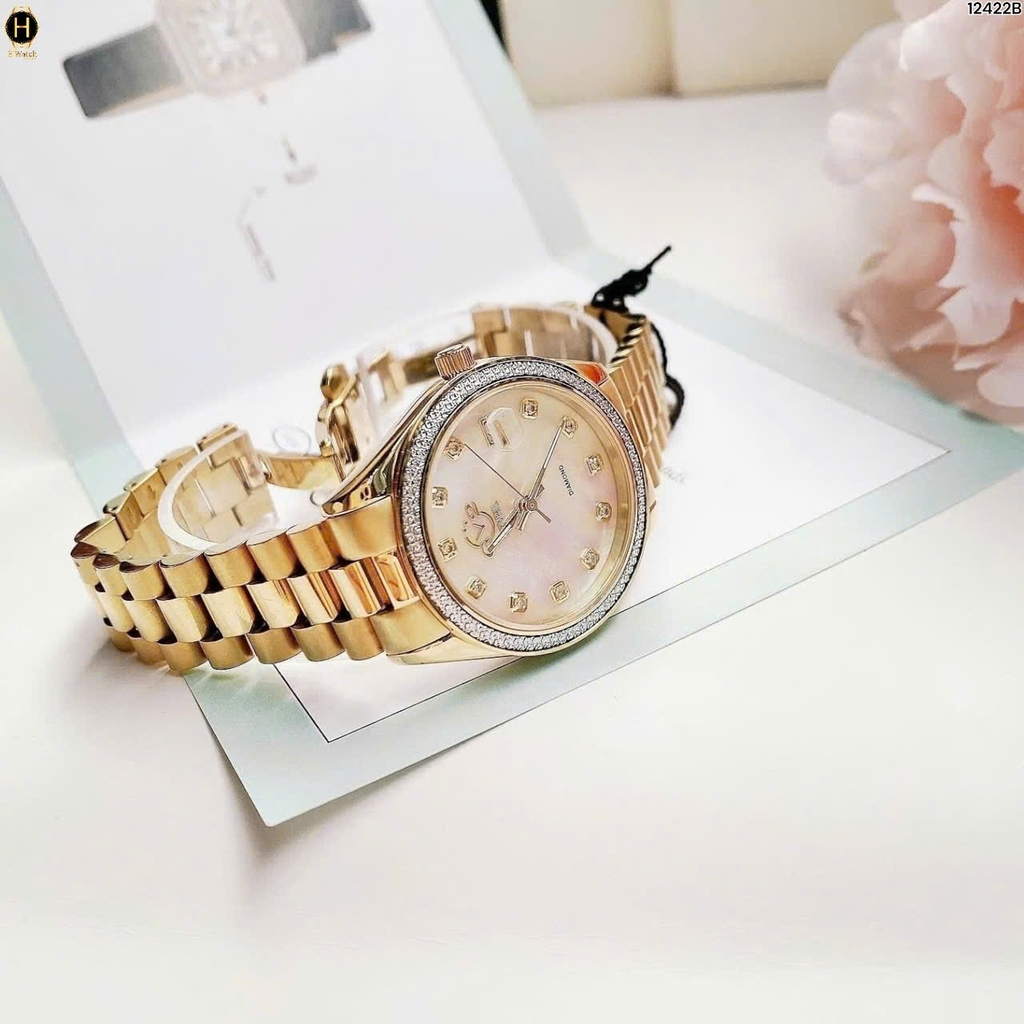 Đồng Hồ Nữ Gv2 By Gevril Quartz Turin Diamond 12422B