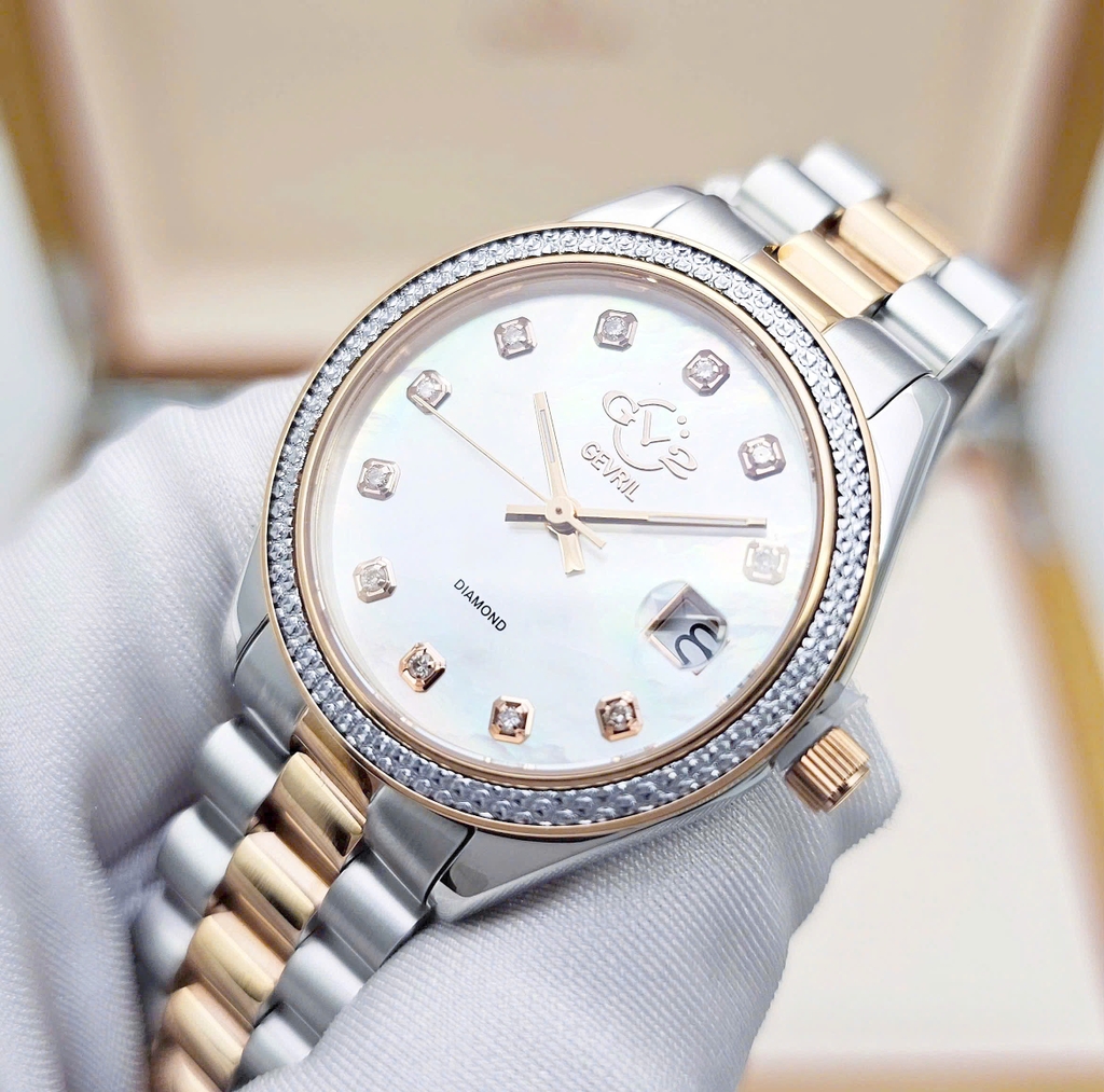 Đồng Hồ Nữ GV2 By Gevril Quartz Turin Diamond 12423B