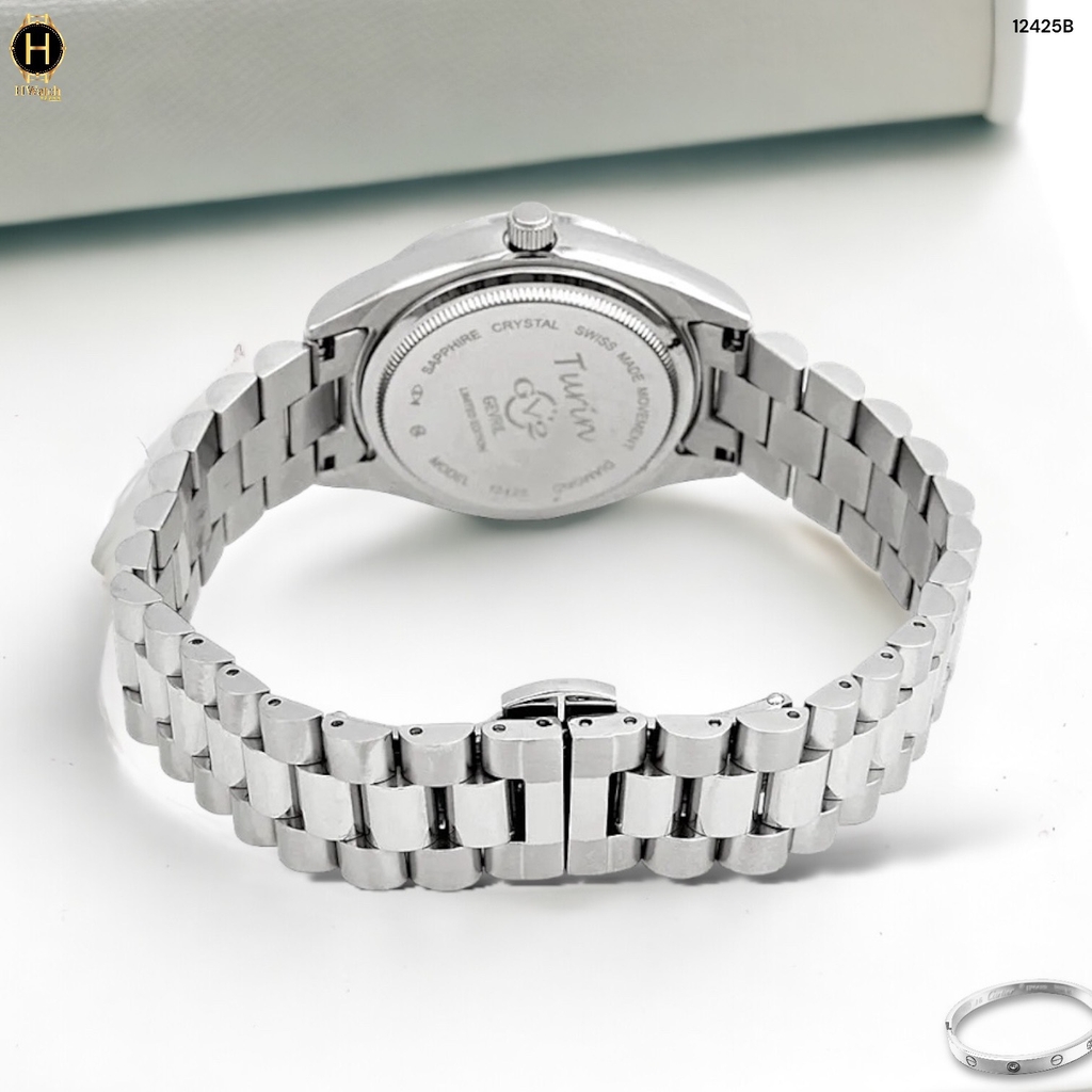 Đồng Hồ Nữ Gv2 By Gevril Quartz Turin Diamond 12425B