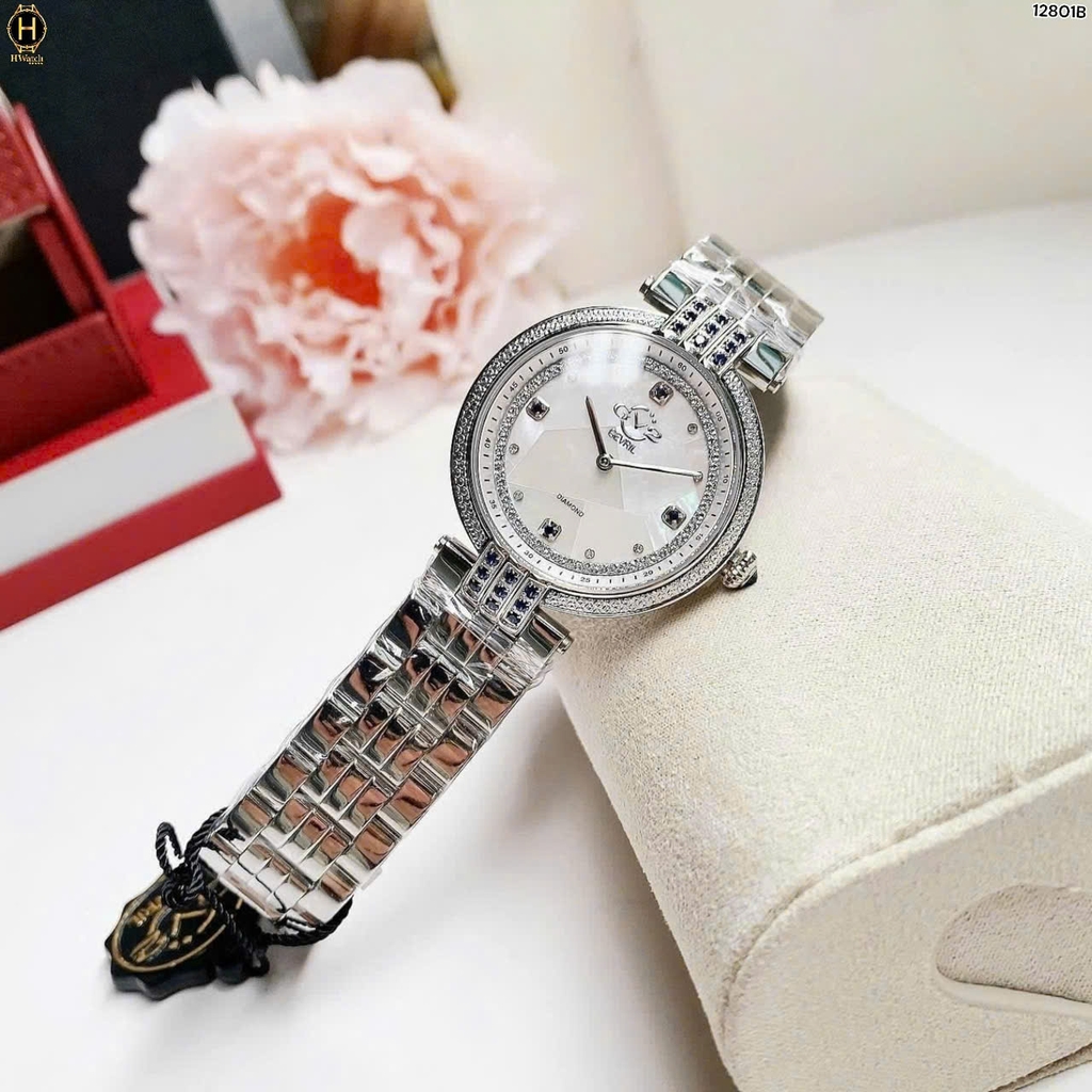 Đồng hồ Nữ Gv2 By Gevril Quartz Matera Diamond 12801B