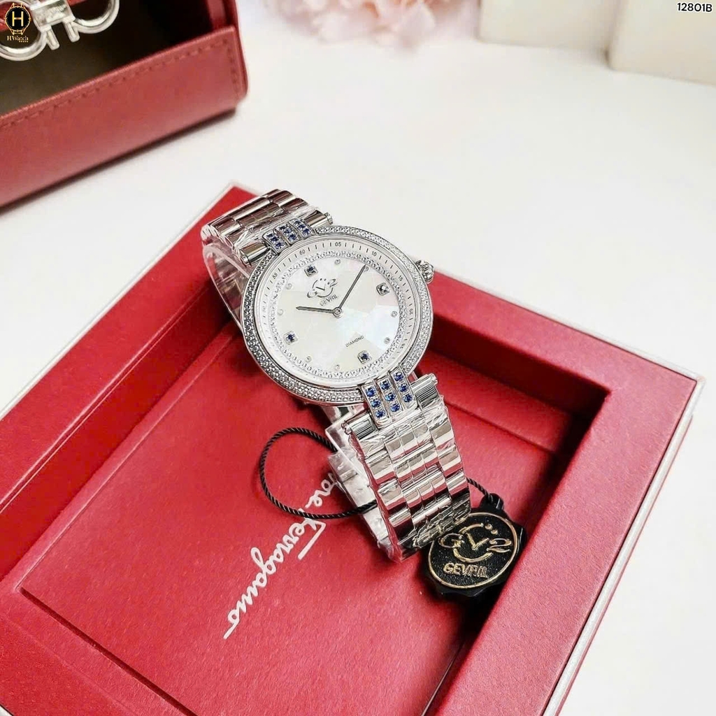 Đồng hồ Nữ Gv2 By Gevril Quartz Matera Diamond 12801B
