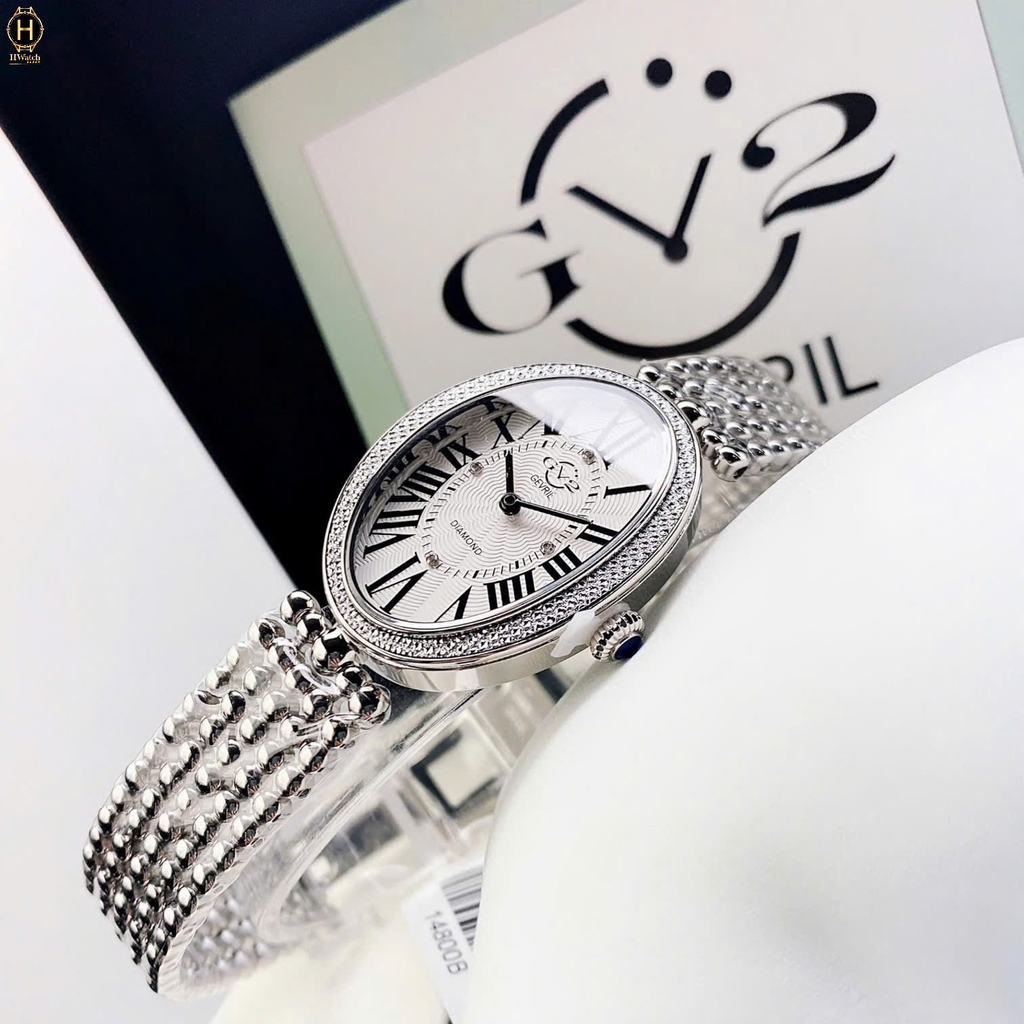 Đồng Hồ Nữ GV2 By Gevril Quartz Piazza Navona - Diamond 14800B