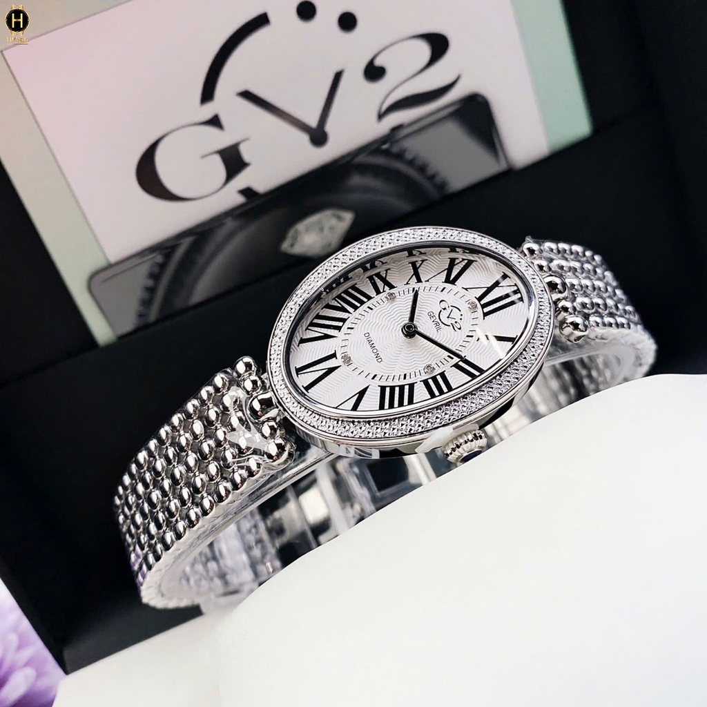 Đồng Hồ Nữ GV2 By Gevril Quartz Piazza Navona - Diamond 14800B