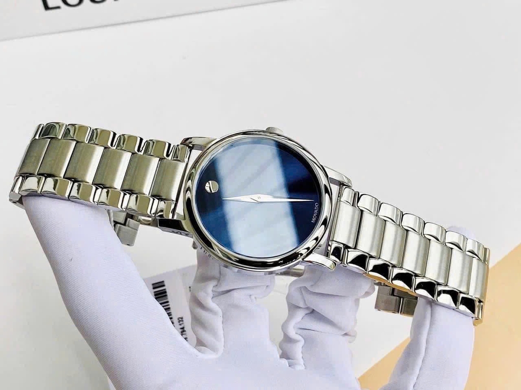 Đồng Hồ Nam Movado Quartz Classic Museum Navy 2100015