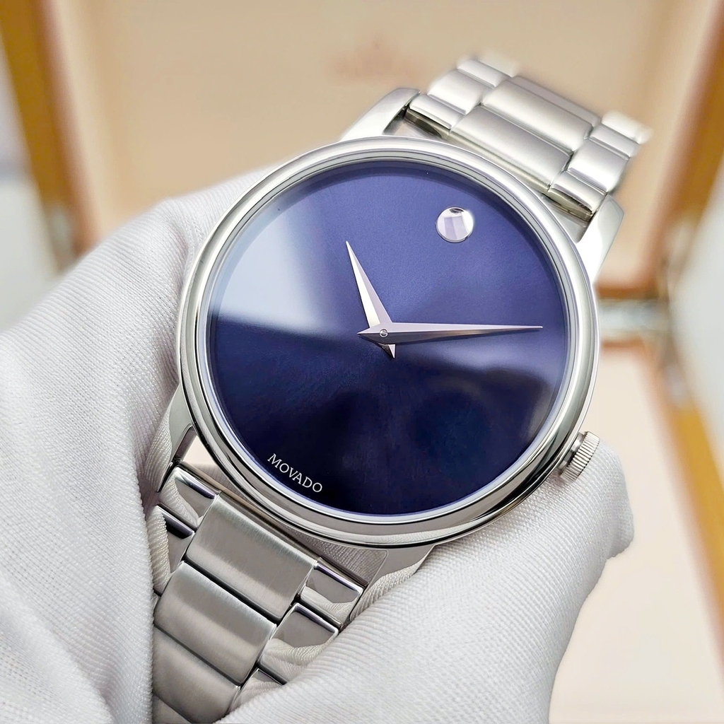 Đồng Hồ Nam Movado Quartz Classic Museum Navy 2100015