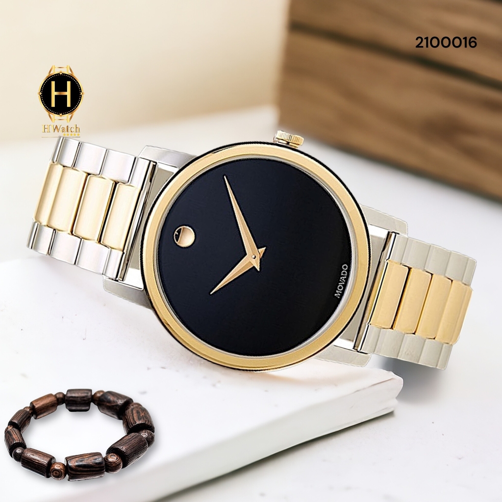 Đồng Hồ Nam Movado Quartz Museum Classic Sapphire 2100016