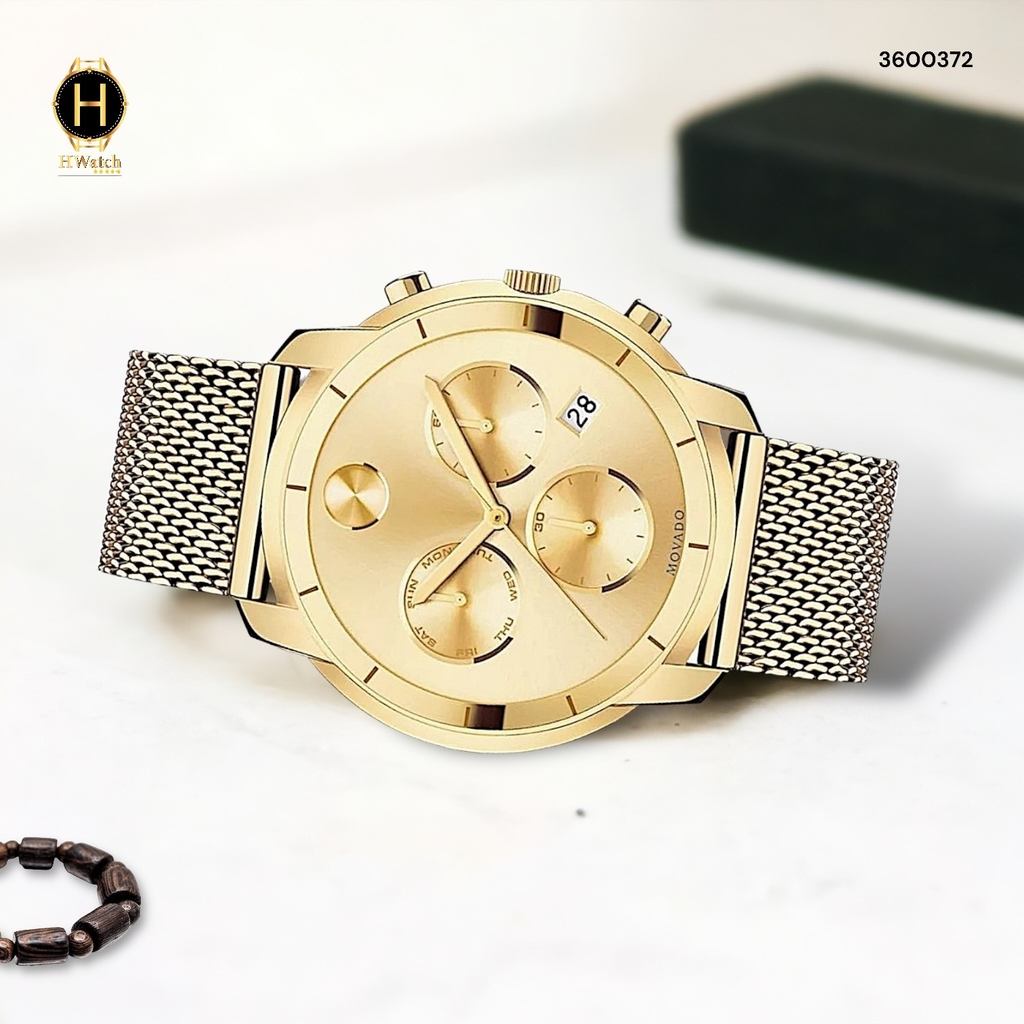 Đồng Hồ Nam Movado Quartz Bold Swiss Gold-Tone Chronograph 3600372