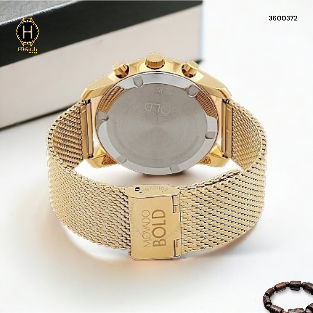 Đồng Hồ Nam Movado Quartz Bold Swiss Gold-Tone Chronograph 3600372