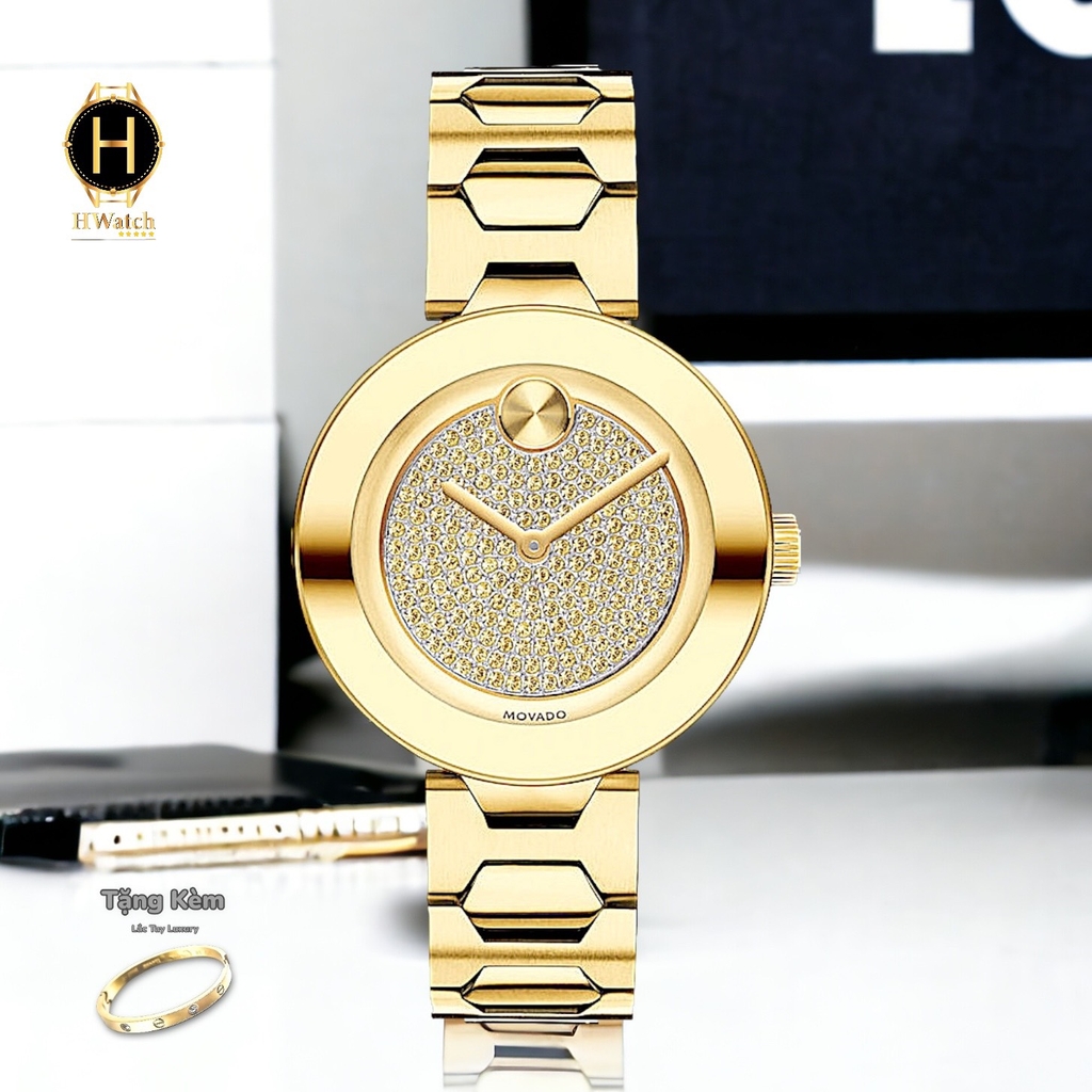 Đồng Hồ Nữ Movado Quartz Bold Crystal Pave 3600492