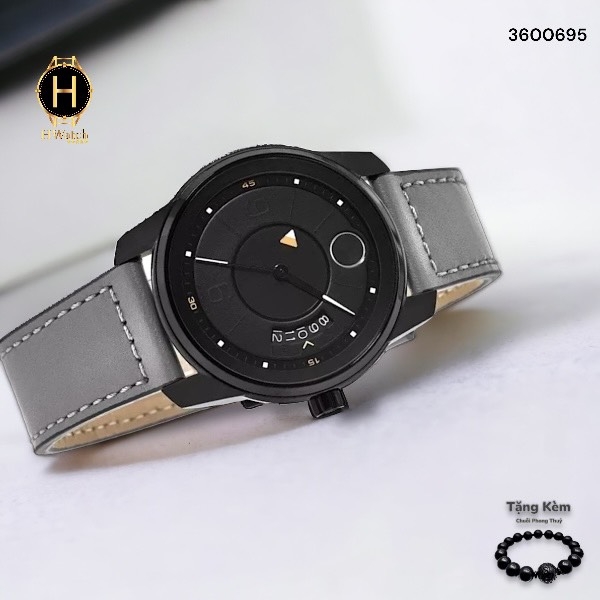 Đồng Hồ Nam Movado Quartz 3600695 Dây Da Vỏ Đen Mặt Đen