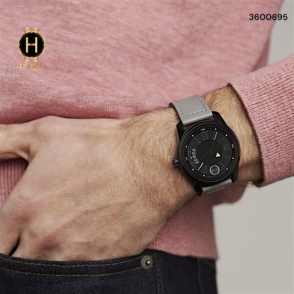 Đồng Hồ Nam Movado Quartz 3600695 Dây Da Vỏ Đen Mặt Đen