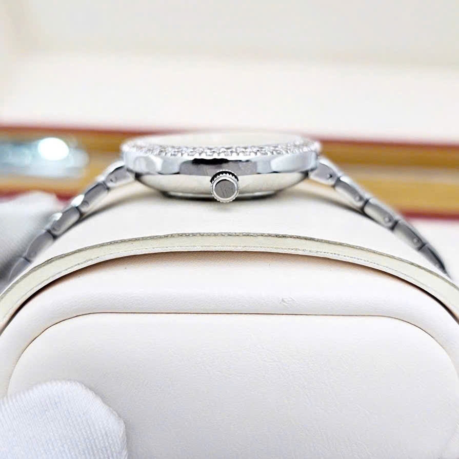 Đồng Hồ Nữ Royal Crown Quartz 3628 Thép Trắng