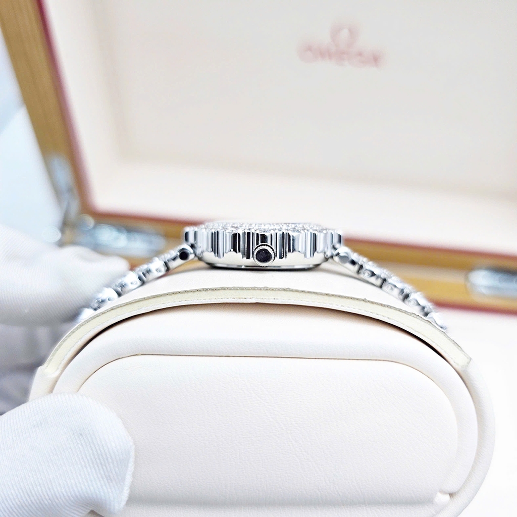 Đồng Hồ Nữ Royal Crown Quartz Đính Đá 4660 Thép Trắng