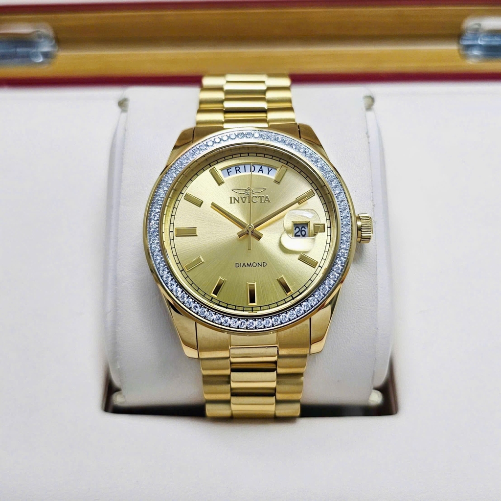 Đồng Hồ Unisex Invicta Quartz Elite Diamond 38mm 48764