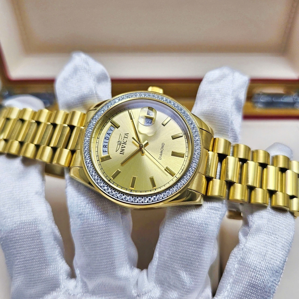  Đồng Hồ Unisex Invicta Quartz Elite Diamond 38mm 48764