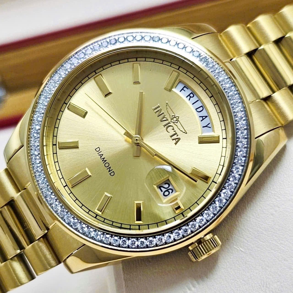  Đồng Hồ Unisex Invicta Quartz Elite Diamond 38mm 48764