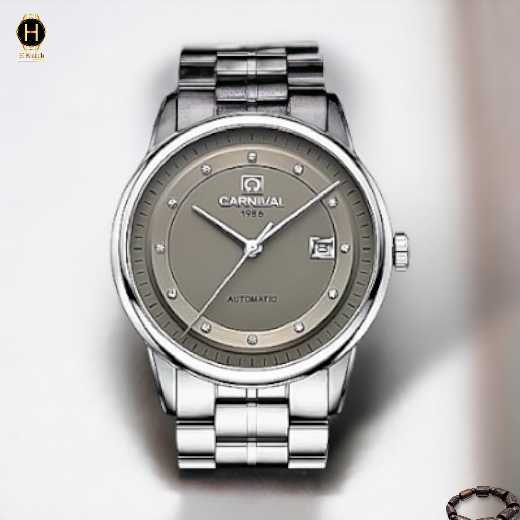 Đồng Hồ Nam Carnival Automatic 5668G-VT-N ( 5668G ) Dây Thép Mặt Xám