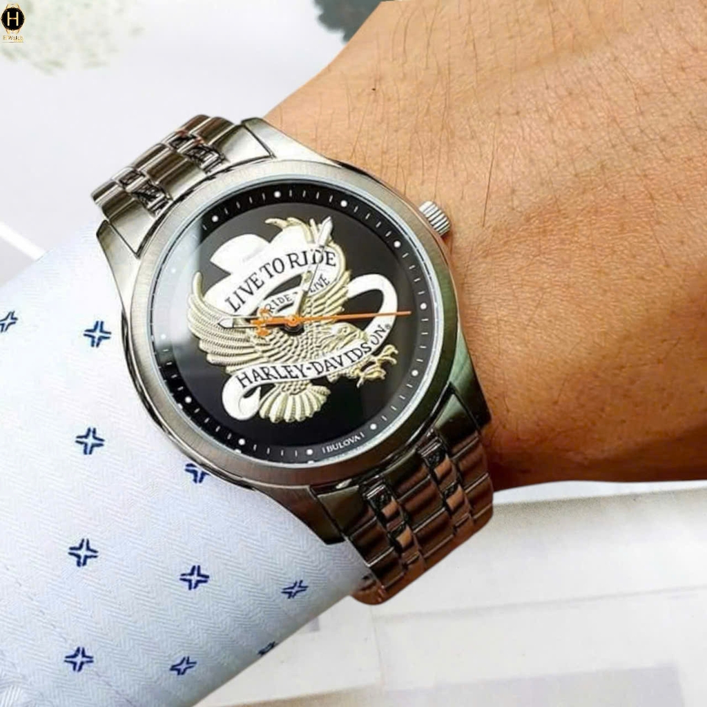 Đồng Hồ Nam Bulova Quartz Harley-Davidson Live To Ride Eagle 76A167
