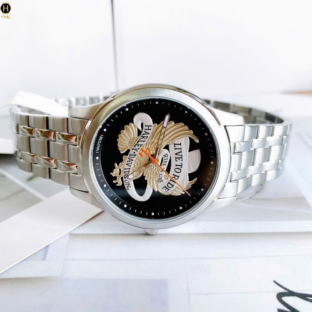 Đồng Hồ Nam Bulova Quartz Harley-Davidson Live To Ride Eagle 76A167