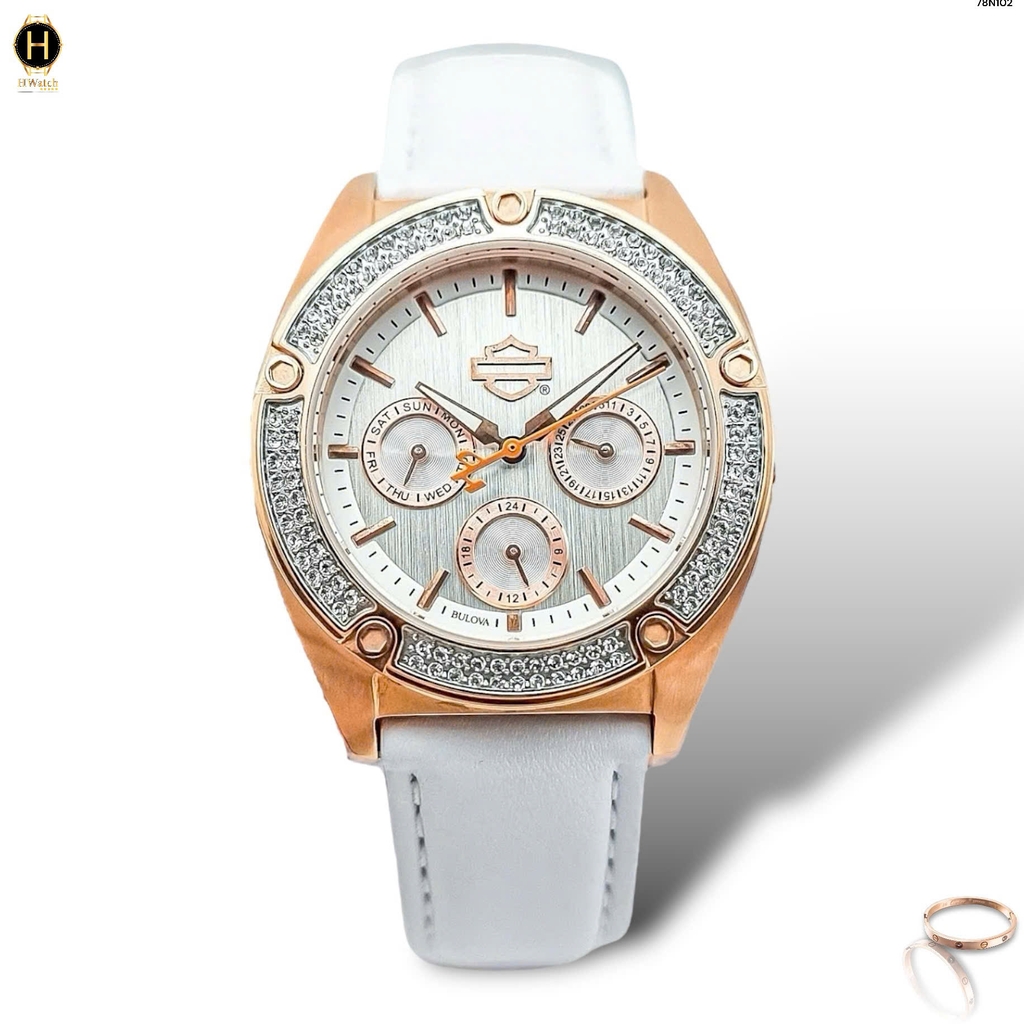 Đồng Hồ Nữ Bulova Quartz Swarovski 78N102