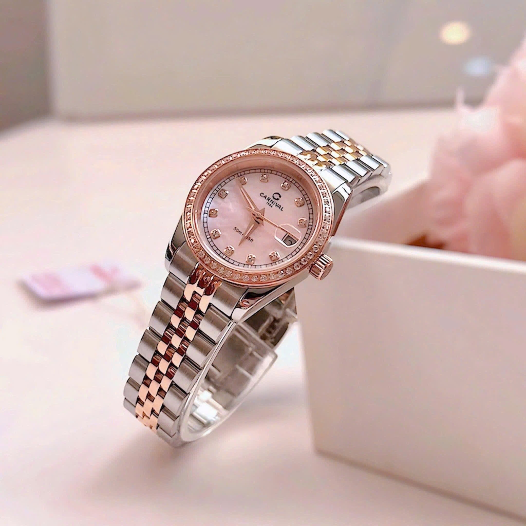 Đồng Hồ Nữ Carnival Quartz 8131L2-CH-HK