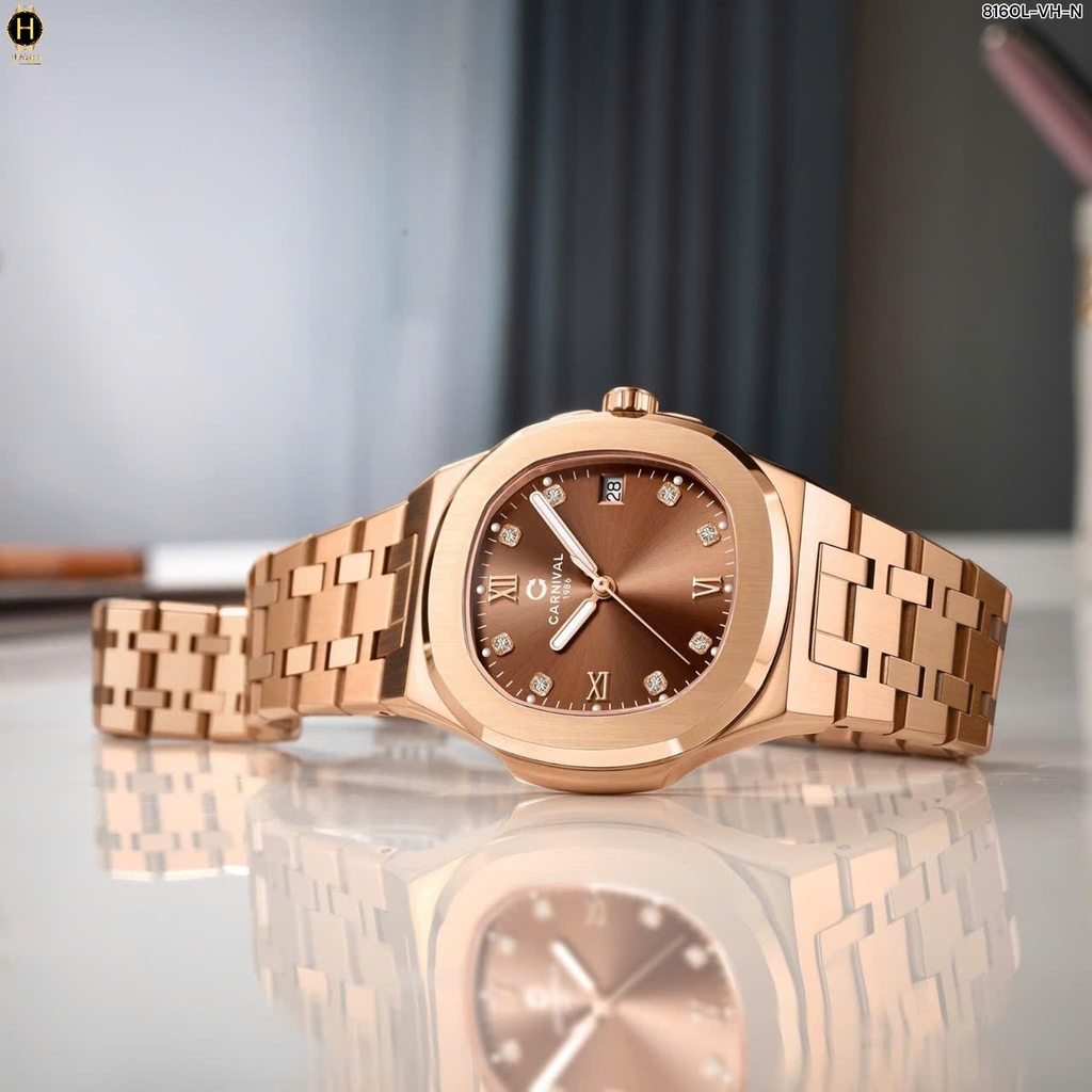 Đồng Hồ Nữ Carnival Quartz 8160L-VH-N ( 8160L ) Cá Hồi