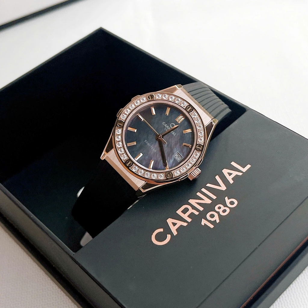 Đồng Hồ Nữ Carnival Quartz Fusion 8168L2-VH-DCS-DK (MOP)