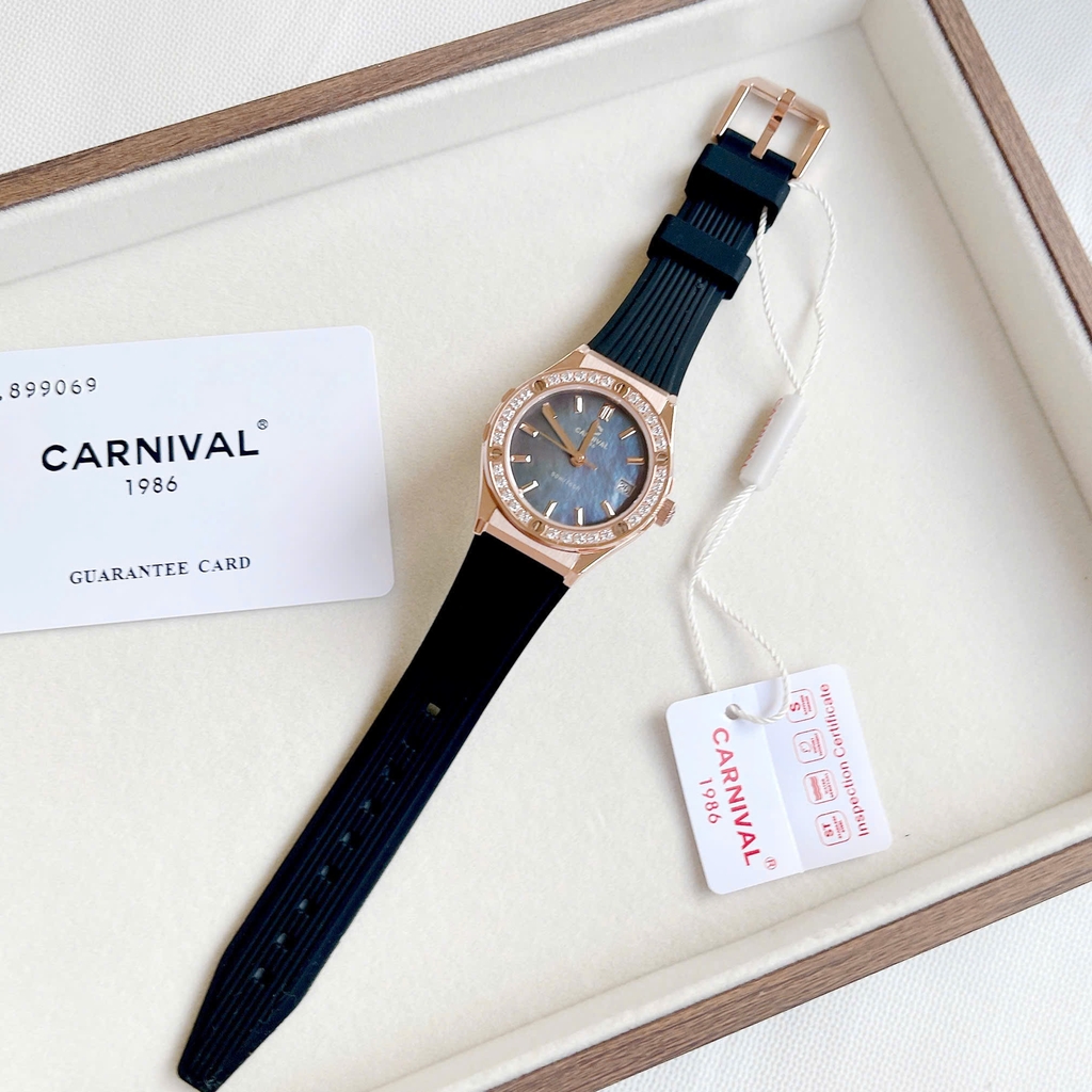 Đồng Hồ Nữ Carnival Quartz Fusion 8168L2-VH-DCS-DK (MOP)