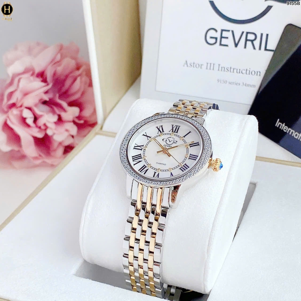Đồng hồ Nữ Gv2 By Gevril Quartz Astor III Diamond 9155B