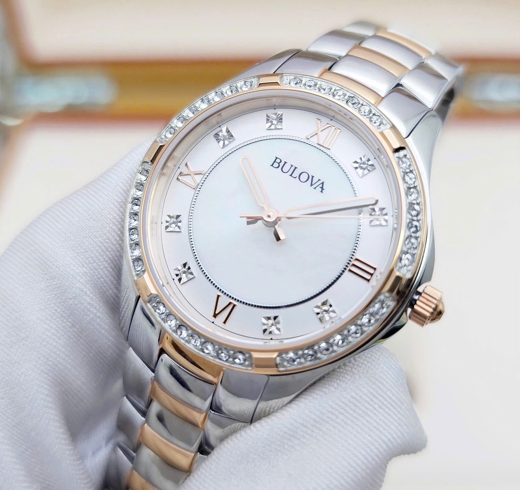 Đồng Hồ Nữ Bulova Quartz Crystal Accents 98L304