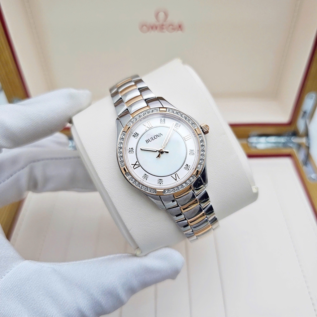 Đồng Hồ Nữ Bulova Quartz Crystal Accents 98L304