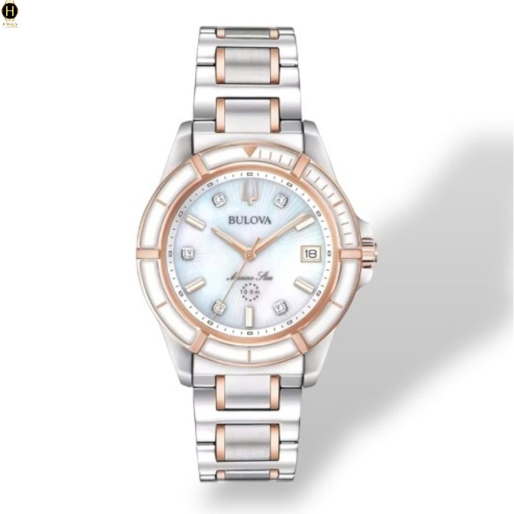 Đồng Hồ Nữ Bulova Quartz ​Marine Mother of Pearl 98P187